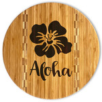 Preppy Hibiscus Bamboo Cutting Board (Personalized)