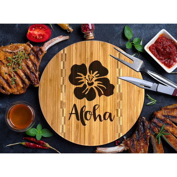Preppy Hibiscus Bamboo Cutting Boards - LIFESTYLE