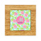Preppy Hibiscus Bamboo Trivet with 6" Tile - FRONT