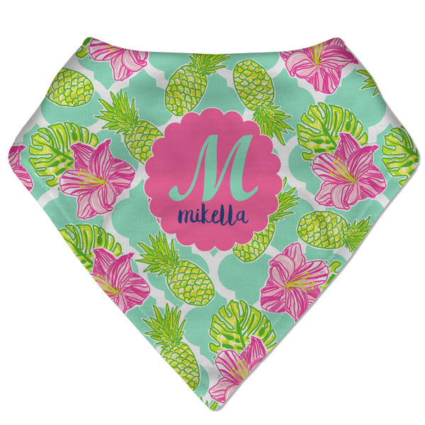 Custom Preppy Hibiscus Bandana Bib (Personalized)