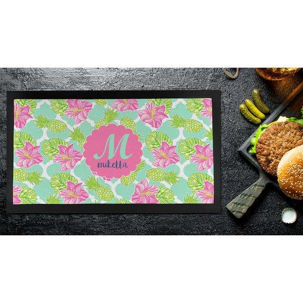 Preppy Hibiscus Bar Mat - Small - LIFESTYLE