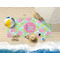 Preppy Hibiscus Beach Towel Lifestyle