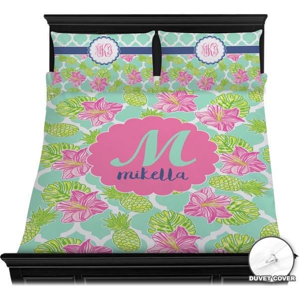 Preppy Hibiscus Bedding Set (Queen) - Duvet