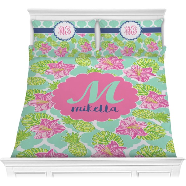 Custom Preppy Hibiscus Comforters (Personalized)