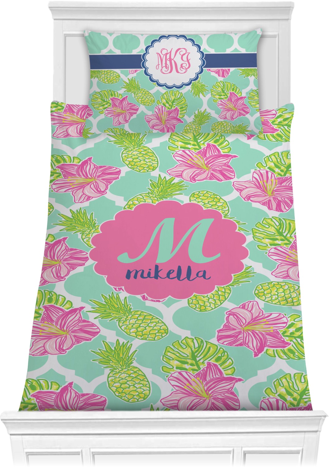 Custom Preppy Hibiscus Comforters (Personalized) YouCustomizeIt