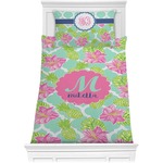 Preppy Hibiscus Comforter Set - Twin XL (Personalized)