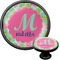 Preppy Hibiscus Cabinet Knob (Black) (Personalized)