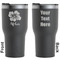 Preppy Hibiscus Black RTIC Tumbler - Front and Back