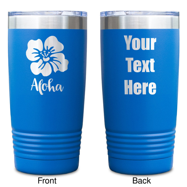 Preppy Hibiscus Blue Polar Camel Tumbler - 20oz - Double Sided - Approval