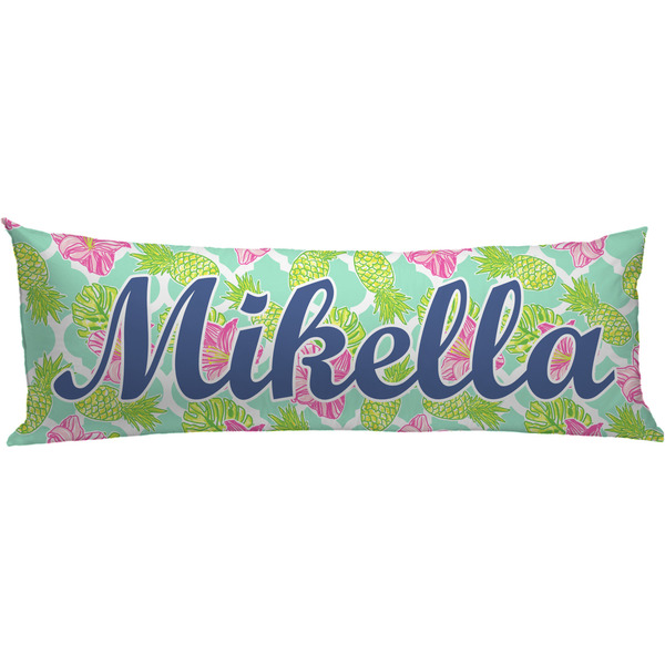 Custom Preppy Hibiscus Body Pillow Case (Personalized)