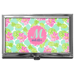 Preppy Hibiscus Business Card Case