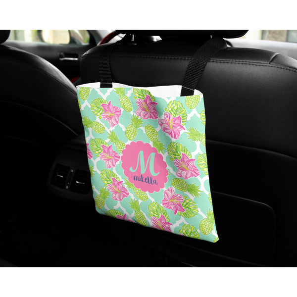 Preppy Hibiscus Car Bag - In Use