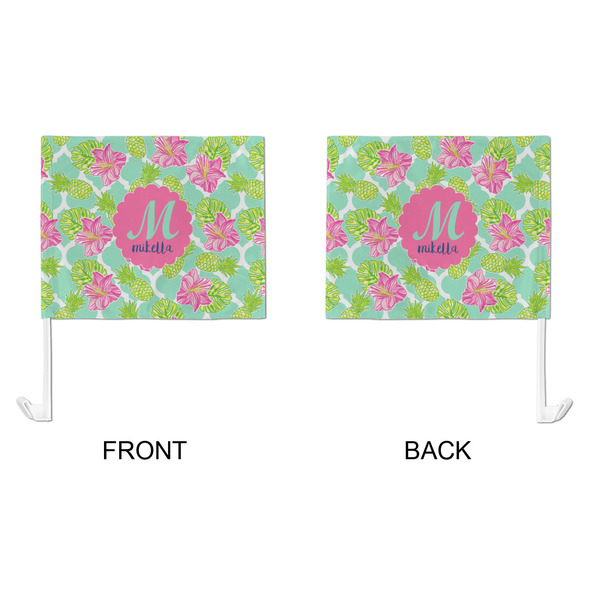 Preppy Hibiscus Car Flag - Large - APPROVAL