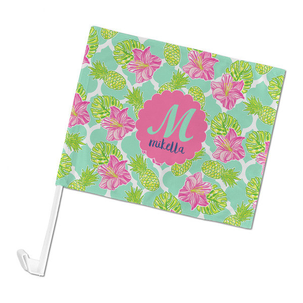 Custom Preppy Hibiscus Car Flag (Personalized)