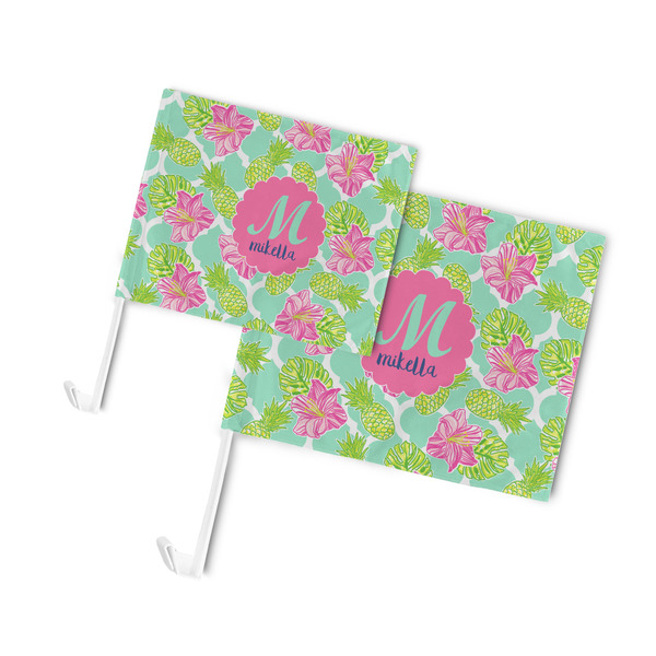 Preppy Hibiscus Car Flags - PARENT MAIN (both sizes)