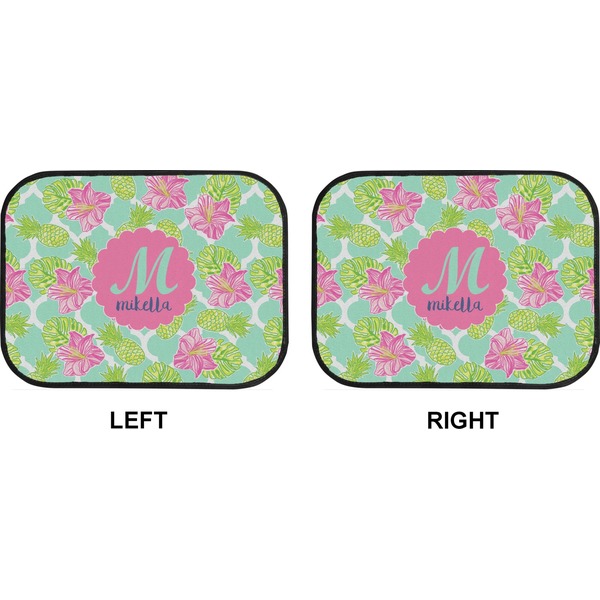 Preppy Hibiscus Car Floor Mats (Back Seat) (Approval)