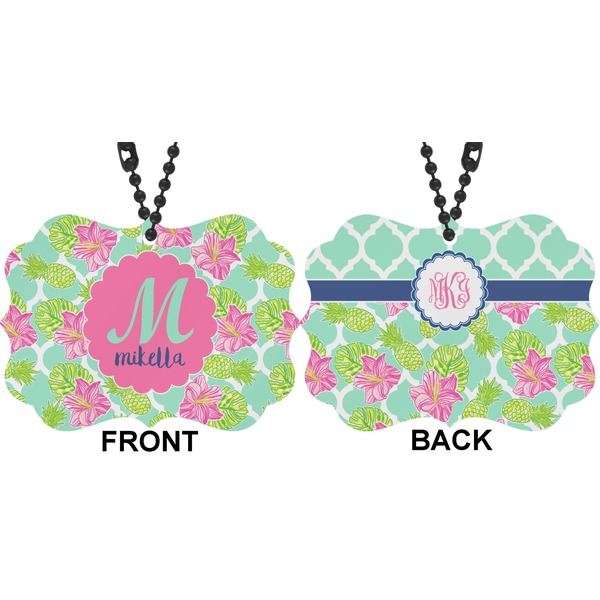 Preppy Hibiscus Car Ornament (Approval)