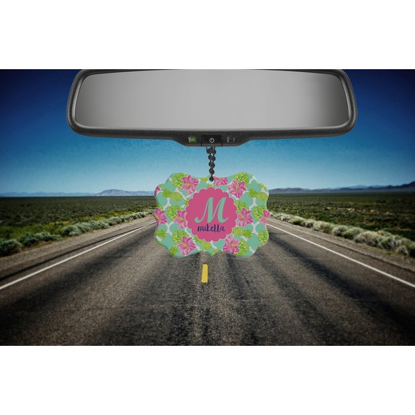 Preppy Hibiscus Car Ornament (Road)