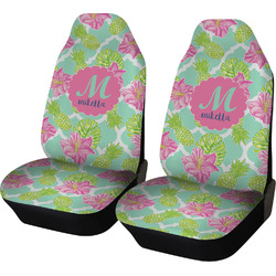Preppy Hibiscus Car Seat Covers (Set of Two) (Personalized)
