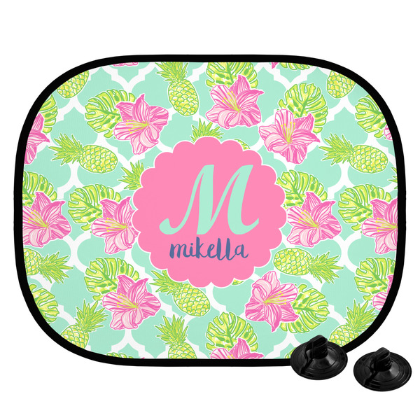 Custom Preppy Hibiscus Car Side Window Sun Shade (Personalized)
