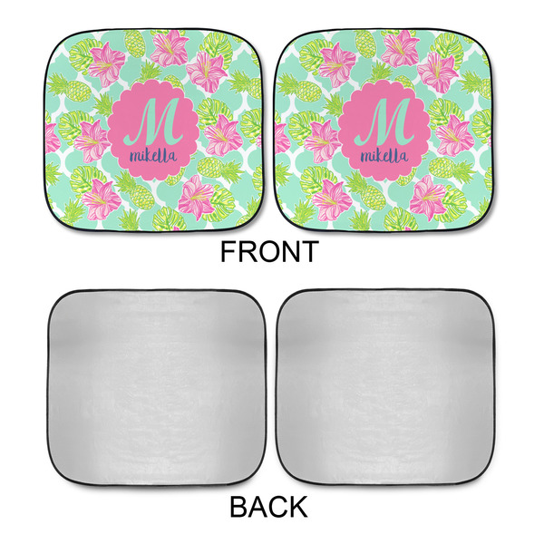 Preppy Hibiscus Car Sun Shades - APPROVAL
