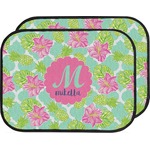 Preppy Hibiscus Car Floor Mats (Back Seat) (Personalized)