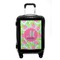 Preppy Hibiscus Carry On Hard Shell Suitcase - Front