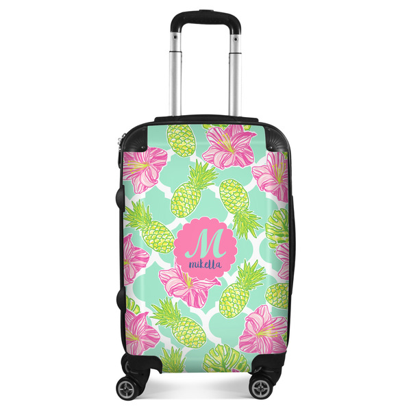Custom Preppy Hibiscus Suitcase - 20" Carry On (Personalized)