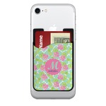 Preppy Hibiscus 2-in-1 Cell Phone Credit Card Holder & Screen Cleaner (Personalized)