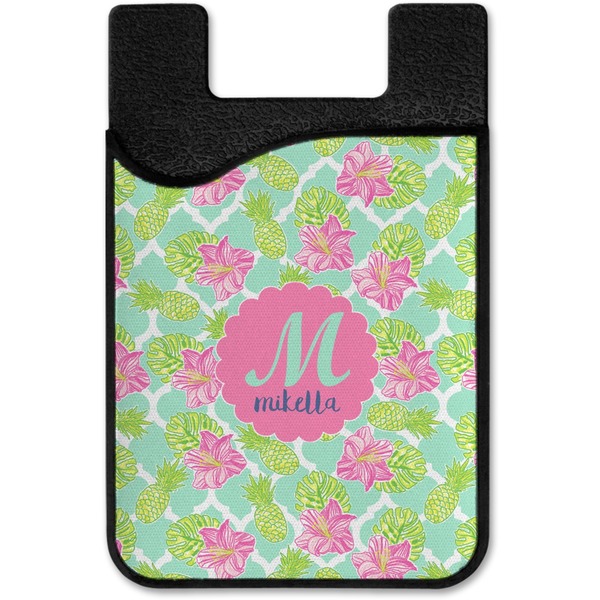 Preppy Hibiscus Cell Phone Credit Card Holder