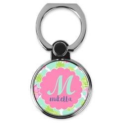 Preppy Hibiscus Cell Phone Ring Stand & Holder (Personalized)