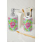 Preppy Hibiscus Ceramic Bathroom Accessories - LIFESTYLE (toothbrush holder & soap dispenser)