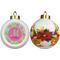 Preppy Hibiscus Ceramic Christmas Ornament - Poinsettias (APPROVAL)
