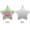 Preppy Hibiscus Ceramic Flat Ornament - Star Front & Back (APPROVAL)