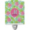 Preppy Hibiscus Ceramic Night Light (Personalized)