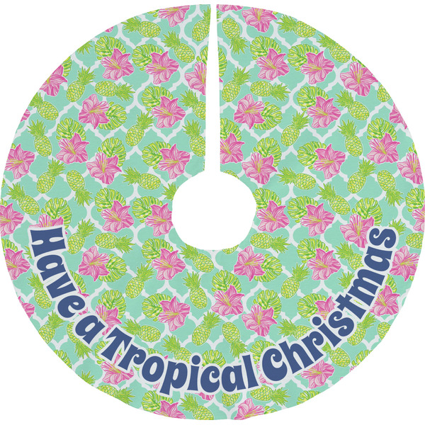 Custom Preppy Hibiscus Tree Skirt (Personalized)