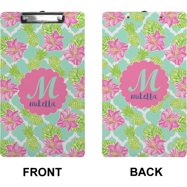 Preppy Hibiscus Clipboard (Legal) (Front + Back)