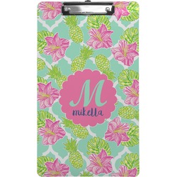 Preppy Hibiscus Clipboard (Legal Size) (Personalized)