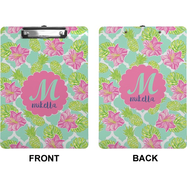 Preppy Hibiscus Clipboard (Letter) (Front + Back)
