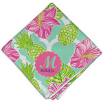 Preppy Hibiscus Cloth Dinner Napkin - Single w/ Name and Initial