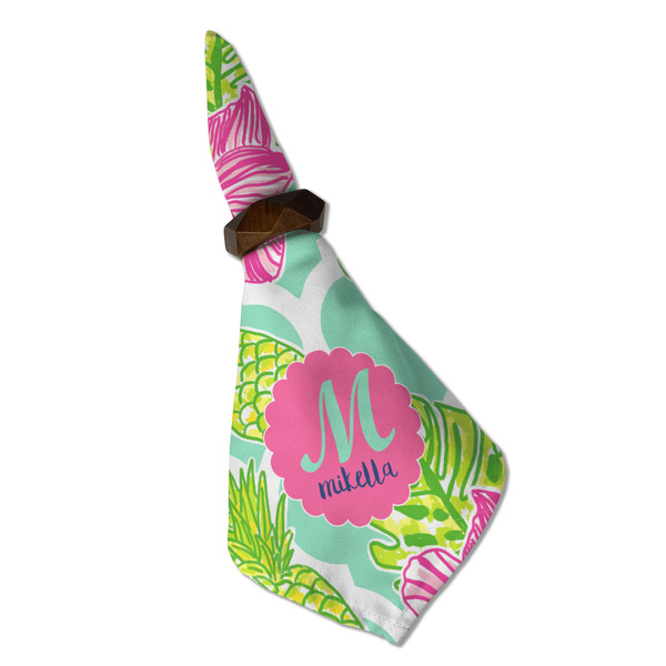 Preppy Hibiscus Cloth Napkins - Personalized Dinner (Folded in Ring) (MAIN)