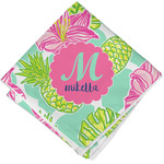 Preppy Hibiscus Cloth Napkin w/ Name and Initial