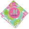Preppy Hibiscus Cloth Napkins - Personalized Lunch (Folded Four Corners)