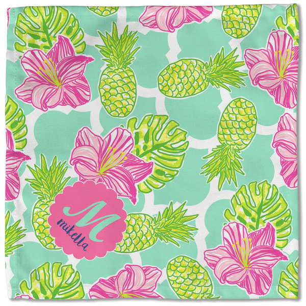 Preppy Hibiscus Cloth Napkins - Personalized Lunch (Single Full Open)