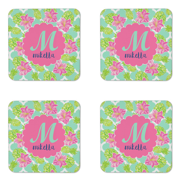 Preppy Hibiscus Coaster Set - APPROVAL