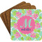 Preppy Hibiscus Coaster Set (Personalized)