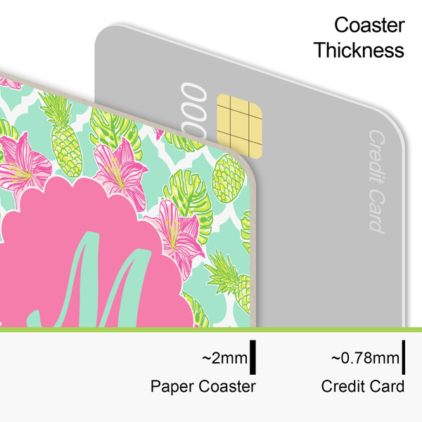 Preppy Hibiscus Coaster Thickness
