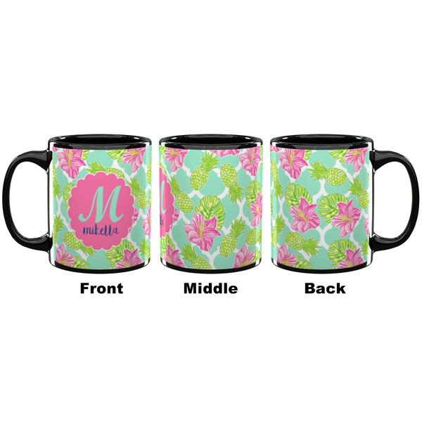 Preppy Hibiscus Coffee Mug - 11 oz - Black APPROVAL