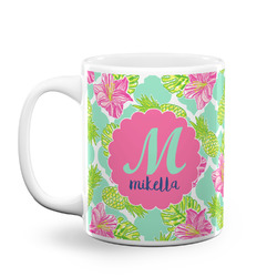 Preppy Hibiscus Coffee Mug (Personalized)
