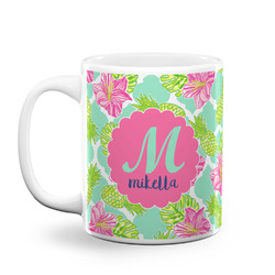 Preppy Hibiscus Coffee Mug (Personalized)